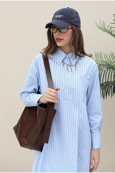 HEQA Leather Tote Bag Bitter Brown