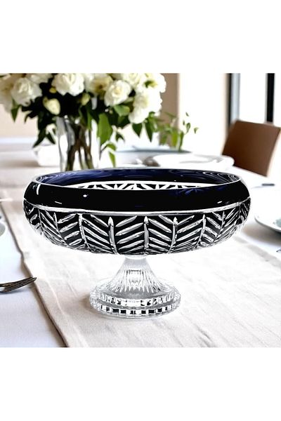 Akden Kristal Crystal Cut Decor Tina Glass Bowl