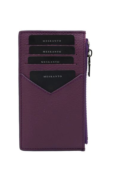 Meskanto Rio Genuine Leather Zippered Card Holder