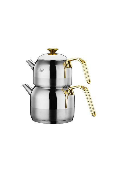 Brillant Mira Mini Size Gold Handle Steel Teapot-CY-5866