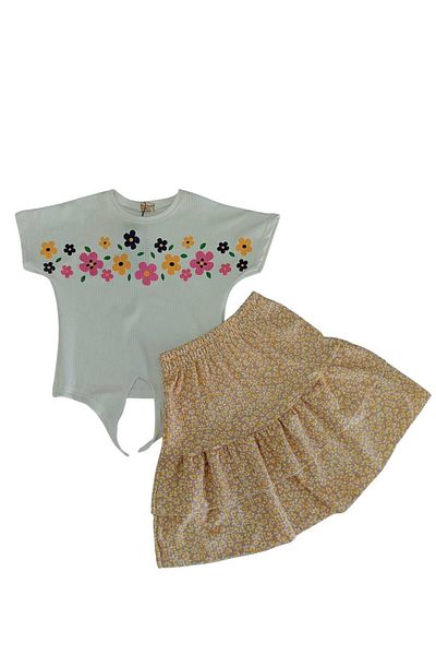 Kamex Girl's Suit with Floral Skirt