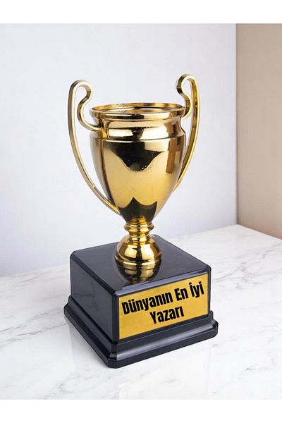 lili hediyelik World's Best Author Printed Award Cup 23 cm Author Souvenirs