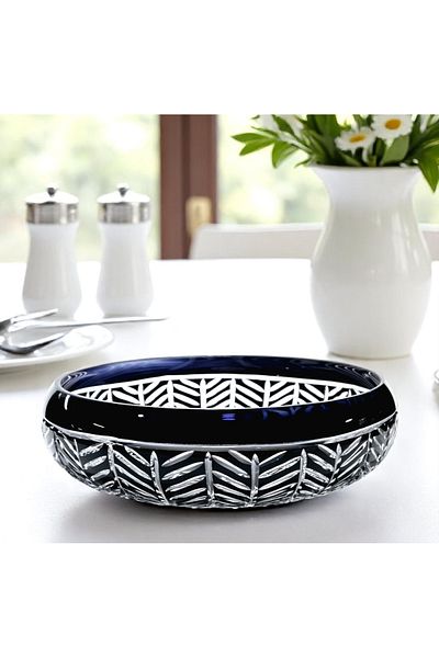 Akden Kristal Crystal Cut Decor Tina Glass Bowl