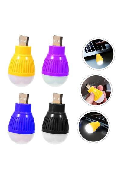 Derwell USB Beyaz Gece Lambası Mini Ampul Aydınlatma 1.5 Watt Güç Kompakt Amp...