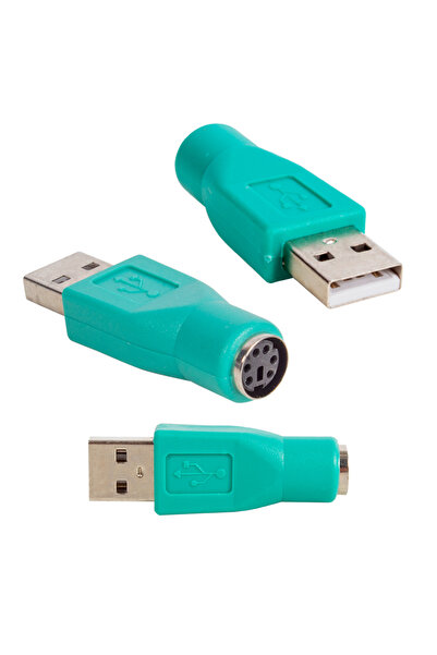 Derwell Usb - Erkek Ps2-Dişi Çevirici Jack Usb Aparatı Ps2 Girişini Usb Girişine Çevirir