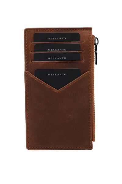 Meskanto Rio Genuine Leather Zippered Card Holder
