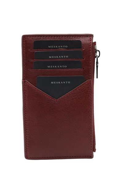 Meskanto Rio Genuine Leather Zippered Card Holder