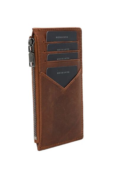 Meskanto Rio Genuine Leather Zippered Card Holder