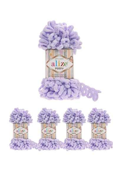 Alize Puffy عليزة 5 قطع من خيوط الصوف المنفوش التركية الأصلية عليزة