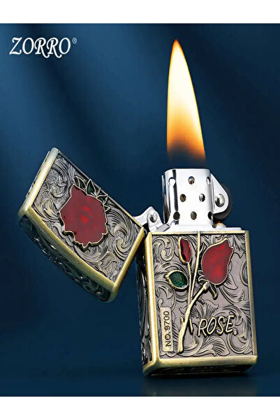 HK GİFT SHOP Benzinli Özel Tasarım İşleme Kabartmalı EPOKSİ Gül detaylı efsan...