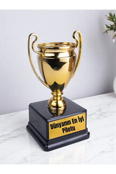 lili hediyelik World's Best Pilot Printed Trophy 23 cm Pilota Souvenirs
