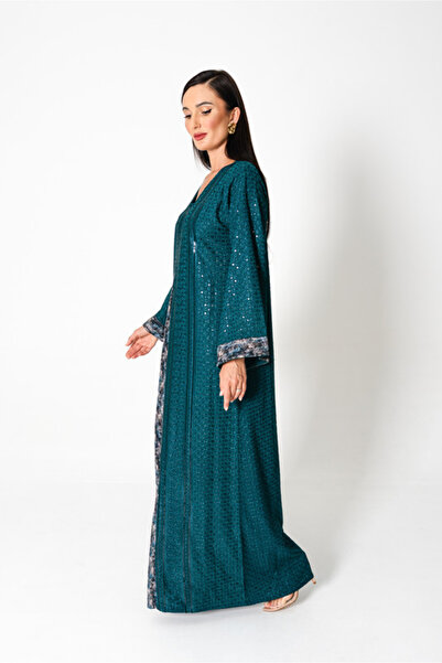 IKKXA Embroidery Sparkling Jalabiya