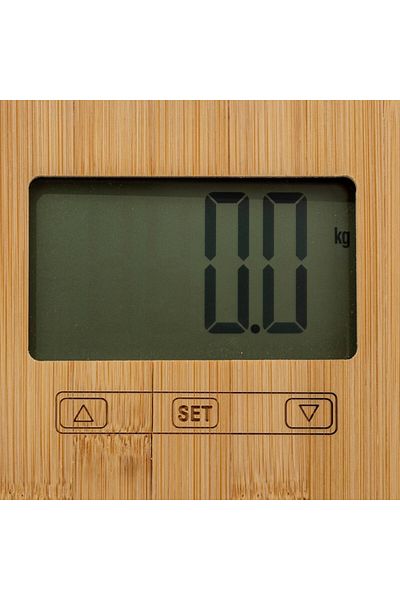 5 five simply smart Bathroom scale, Bamboo steel, 28 x 28 x H 3 cm