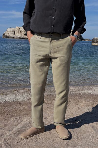 inpool Ανδρικό, Πλαϊνό ελαστικό, Flowy, Liyosel, Κανονική εφαρμογή, Παντελόνι Old Money Culture 304