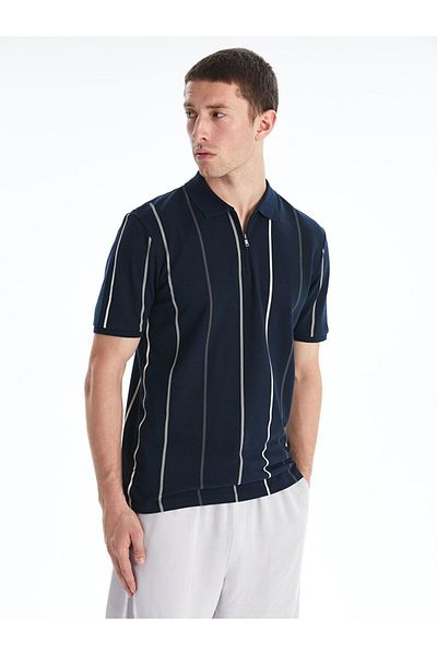 LC Waikiki LCW Vision Polokragen Kurzarm gestreiftes Piqué-Herren-T-Shirt
