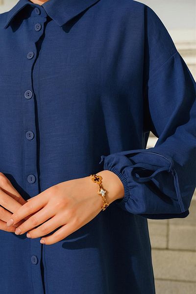 HAKKE Button Detailed Double Linen Set