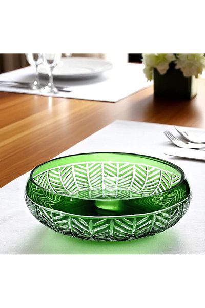 Akden Kristal Crystal Cut Decor Tina Glass Bowl
