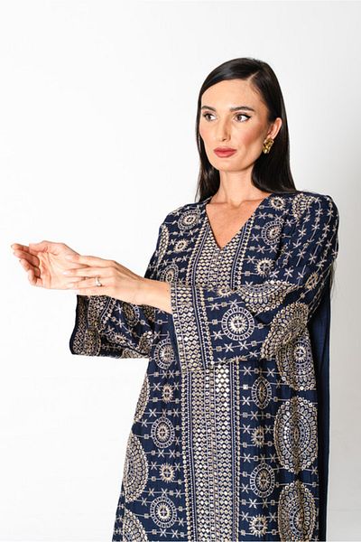 IKKXA Modern Embroidered Jalabiya