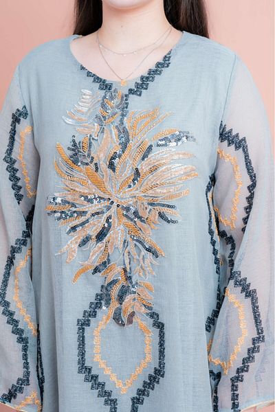 IKKXA Radiant Embroidery Jalabiya