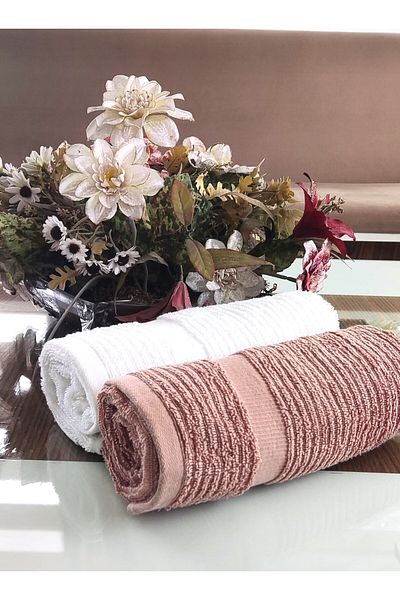 A.Z.H. (Set of 2) Dowry Holder Premium Super Soft Luxury Cotton 45X70Cm. Hand and Face Towel (100% Cotton)