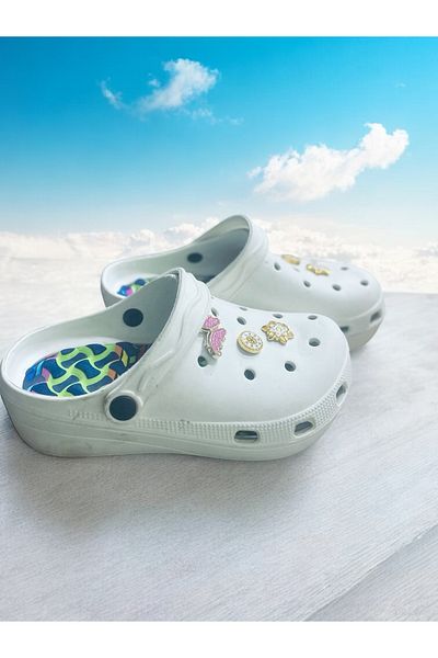 DİNAMİK Konay 6502 High Sole Massage Croks Stone Slippers