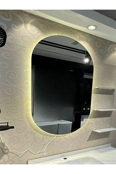 DECORA Oval mirror with LED lighting