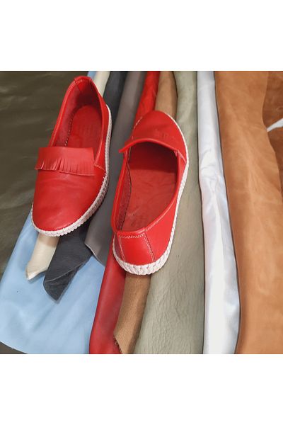 KAPAR % Genuine Leather Comfortable, Lightweight Tassel Accessory Ballerinas