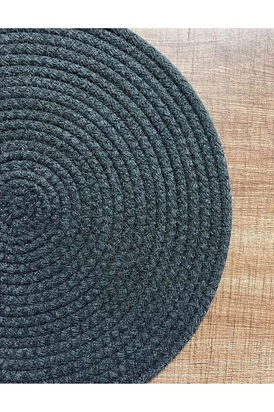 Trendev 6 Pieces Anthracite Color Handmade Supla Stain Resistant American Service