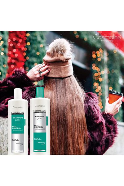 COSMALINE Anti-hair loss set, Shampoo 500 ml & Conditioner 500 ml, with caffeine, Cosmal Cure Professional