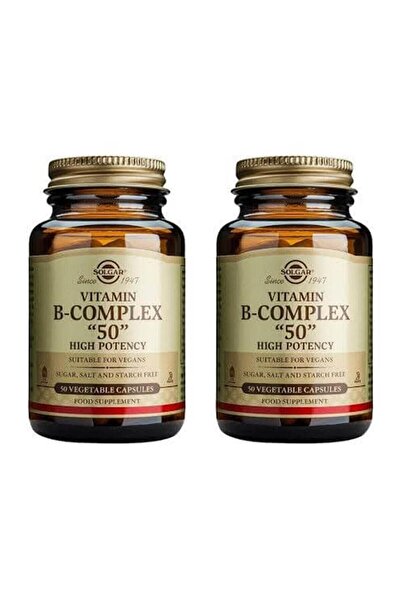 Solgar Vitamin B-Complex 50mg 50 Kapsül 2 Adet