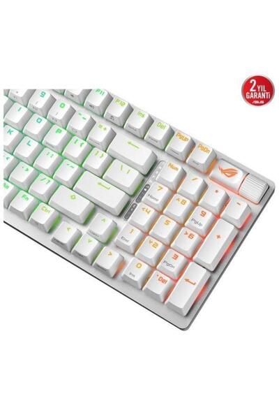 ASUS ROG STRIX SCOPE II 96 NX SNOW KABLOSUZ RGB GAMING KLAVYE ENG BEYAZ