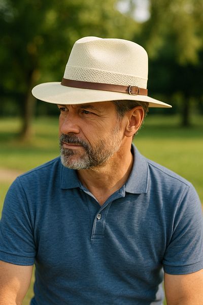 LAGRANZE Dad Hat Men's Fedora Hat – Mesh Straw Summer