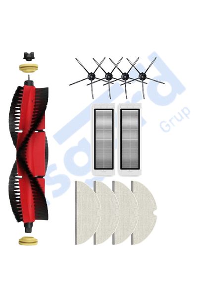 Asgard Grup Roborock S50 – S55 –S5 Max – S6 – S6 Maxv Compatible 1 Main Brush 4 Side Brushes 2 Filters 4 Mops