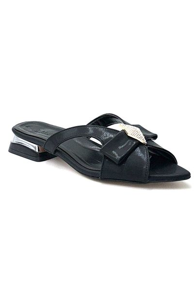Park Moda Kindep (Park Md) Low Heeled Women's Slippers Black