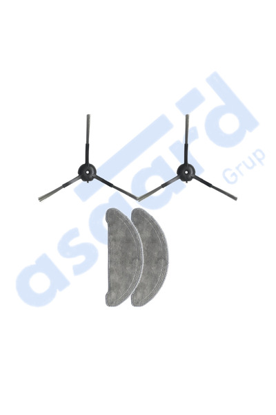 Asgard Grup Roidmi Eve - Compatibil cu Eve Plus 2 perii laterale 2 mopuri