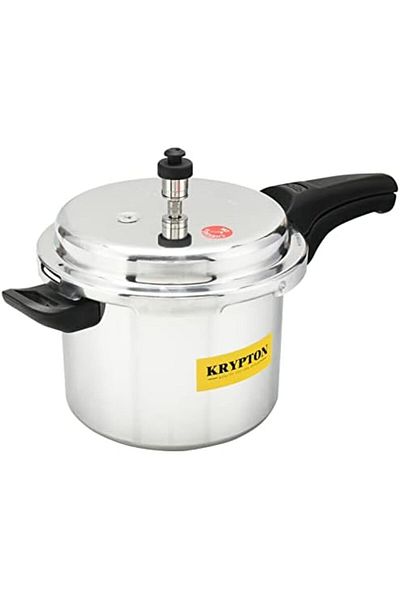 KRYPTON 5L Induction Base Aluminum Pressure Cooker with Safety Lid and Ergonomic Handle