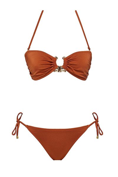 SAILOR moda Strapless Accessory Brazilian Bikini Set