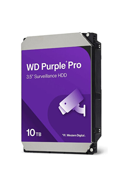 WESTERN DIGITAL WD PURPLE WD102PURP 3,5" 10TB 256mb, 7200 Rpm, 7/24 Güvenlik HDD (Türkiye Distribütörü Garanti