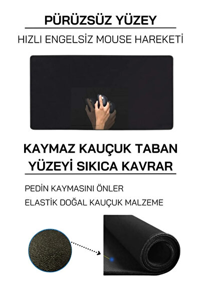 NT Handmade Xxxl 100*50Cm Game Player Durabil, sensibil, ergonomic, negru, antiderapant, mouse pad cusut pe margine