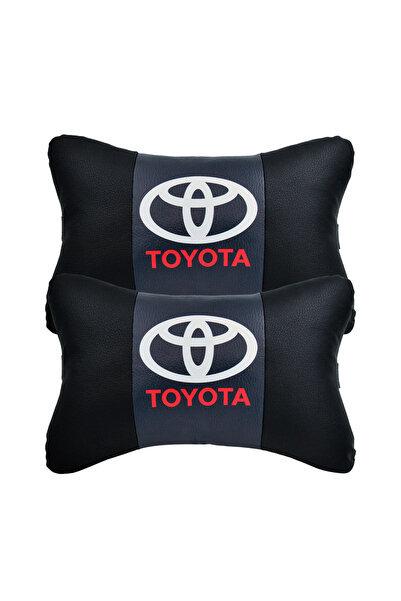 Genel Markalar Toyota Oto Boyun Yastığı 2 Adet Silinebilir Dijital baskılı Ortopedik Boncuk Elyaf Dolgulu
