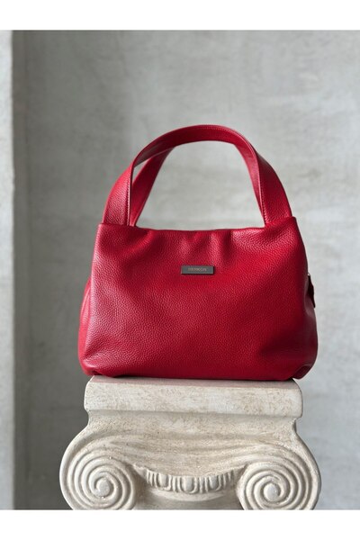 DERKON Vera Model Genuine Leather Women's Bag Red