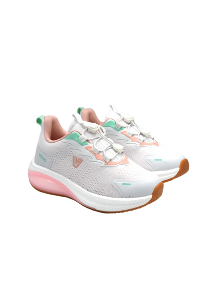 Vicco Knit 346.F25Y.153 Phlon Light Sole Velcro Children's Sports Shoes White