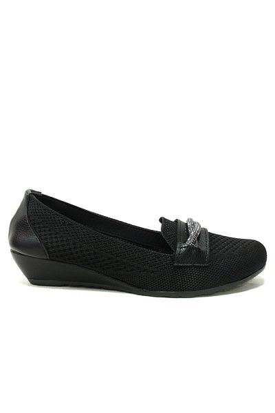 ZEYHAN Black Diamond Stone Anatomical Wedge Heel Shoes