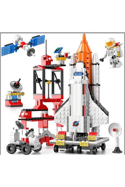 Brands For Less 16 in 1 Space Rocket Launch Center Building Toy Set