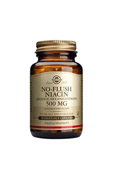Solgar No Flush Niacin 500 mg 50 Kapsül