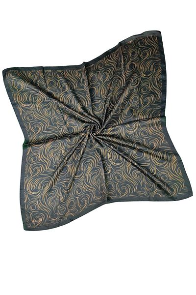 mim eşarp Φουλάρι Ebruli Jan Jan με σπειροειδή σχέδιο 90x90 cm