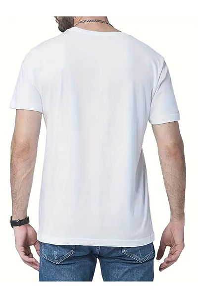 aynewmoda Tricou oversize 100% bumbac cu decolteu barcă cu imprimeu pește