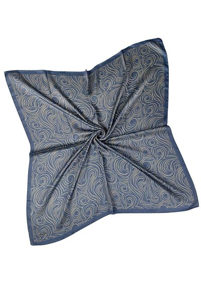 mim eşarp Φουλάρι Ebruli Jan Jan με σπειροειδή σχέδιο 90x90 cm