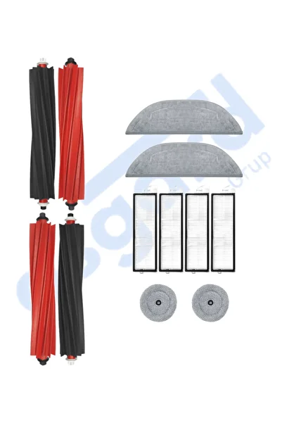 Asgard Grup Roborock S8 Maxv Ultra Compatible 2 Main Brushes 4 Filters 2 Mops 2 Side Mops