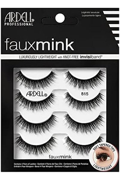 Ardell Faux Mink Luxuriously Lightweight With Knot-free Invisiband - 815 Lashes, 4 Pairs
